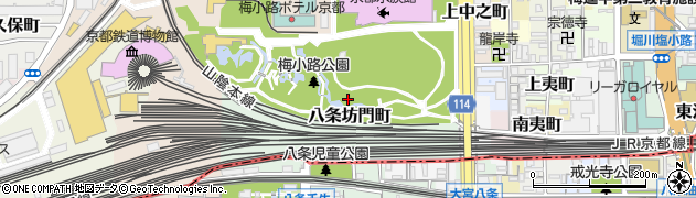 京都府京都市下京区八条坊門町周辺の地図