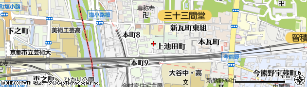 京都府京都市東山区上池田町周辺の地図