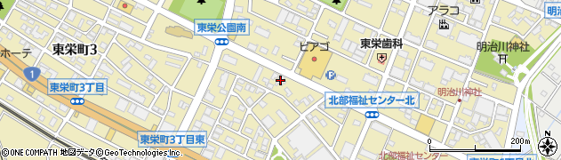株式会社ホワイト急便　イズミヤ東栄店周辺の地図
