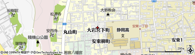 静岡県静岡市葵区大岩宮下町周辺の地図