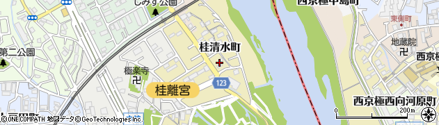 京都府京都市西京区桂清水町周辺の地図