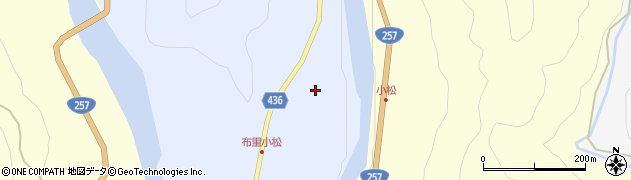 愛知県新城市布里（小松）周辺の地図