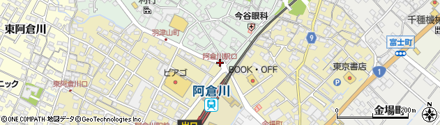 阿倉川駅口周辺の地図