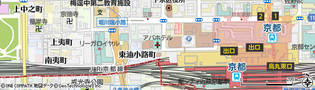 アパホテル京都駅前周辺の地図