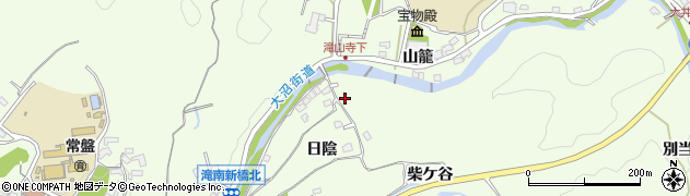 愛知県岡崎市滝町（柴ケ谷）周辺の地図