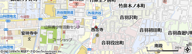 京都府京都市山科区竹鼻堂ノ前町45周辺の地図