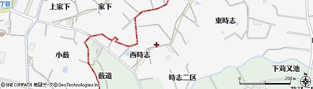 愛知県知多郡東浦町森岡西時志周辺の地図