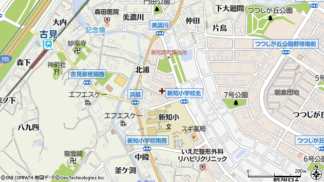 〒478-0066 愛知県知多市新知西町の地図