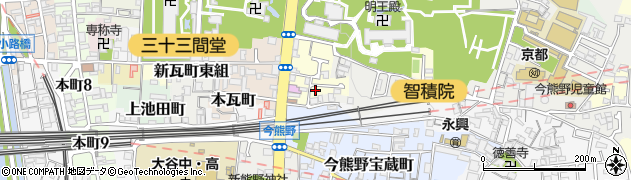 京都府京都市東山区東瓦町679周辺の地図