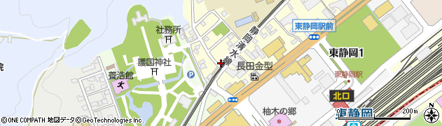 オリックスレンタカー東静岡店周辺の地図