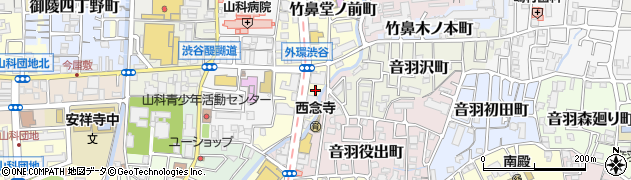 京都府京都市山科区竹鼻堂ノ前町40周辺の地図