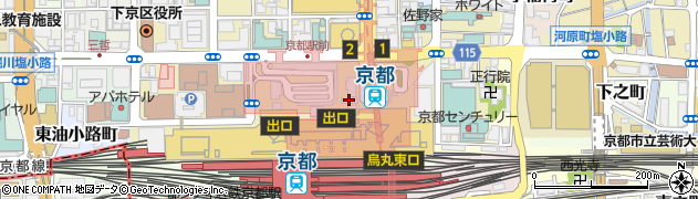 ポルタ京都駅前地下街ポルタギャラリー華周辺の地図