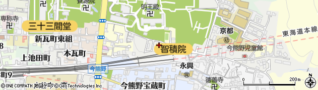 京都府京都市東山区今熊野日吉町10周辺の地図