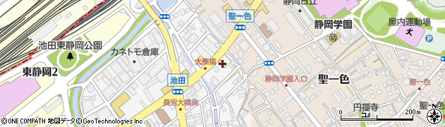 松屋静岡池田店周辺の地図
