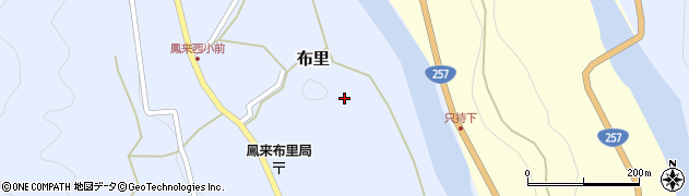 愛知県新城市布里栗峯周辺の地図