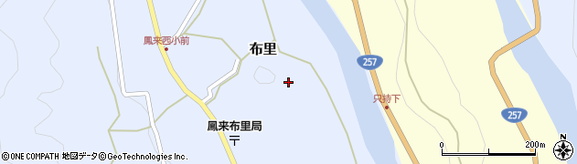 愛知県新城市布里（栗峯）周辺の地図