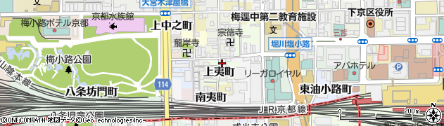 京都府京都市下京区上夷町151周辺の地図