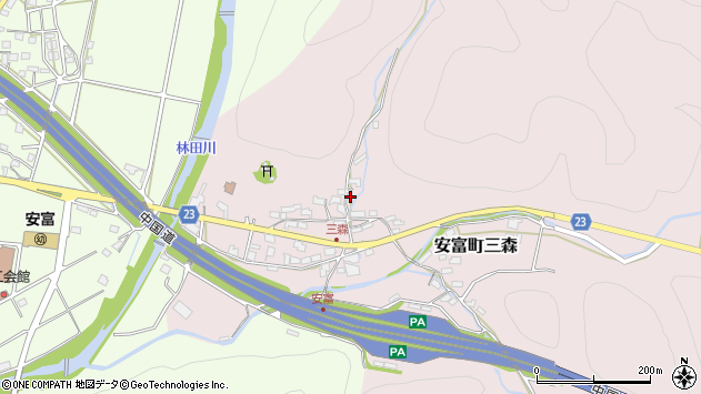 〒671-2411 兵庫県姫路市安富町三森の地図