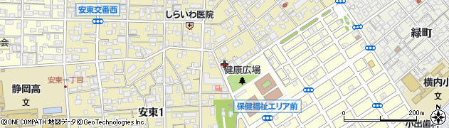 静岡城北郵便局 ＡＴＭ周辺の地図