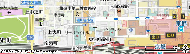 京都府京都市下京区南不動堂町周辺の地図