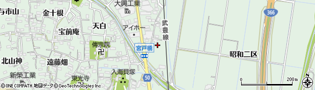 愛知県東浦町（知多郡）緒川（十王郭）周辺の地図