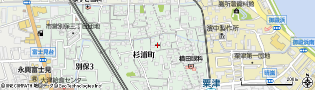 滋賀県大津市杉浦町周辺の地図