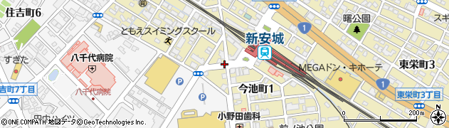 新安城駅周辺の地図