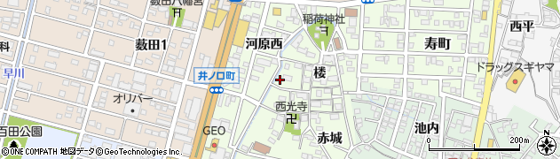 愛知県岡崎市井ノ口町周辺の地図