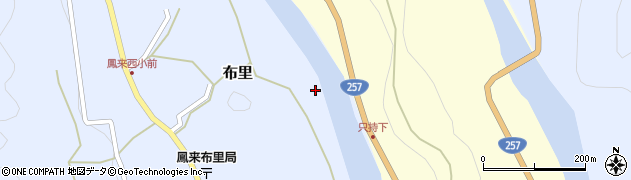 愛知県新城市布里（坤立）周辺の地図