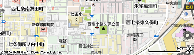 京都府京都市下京区西七条西久保町周辺の地図