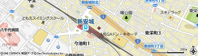 名鉄協商新安城駅北駐車場周辺の地図