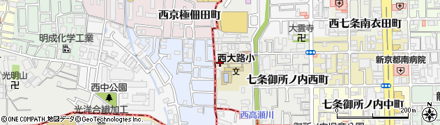 京都府京都市下京区七条御所ノ内西町周辺の地図