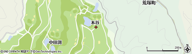 京都府亀岡市東別院町神原（本谷）周辺の地図