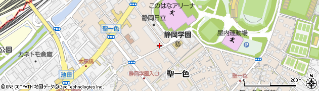 静岡県静岡市駿河区聖一色周辺の地図