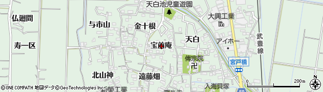 愛知県知多郡東浦町緒川宝前庵周辺の地図