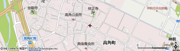 三重県四日市市高角町202周辺の地図
