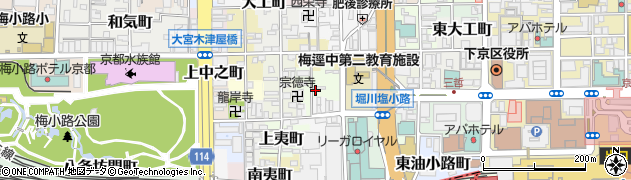 京都府京都市下京区松本町周辺の地図