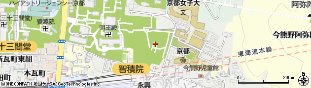 京都府京都市東山区今熊野日吉町周辺の地図
