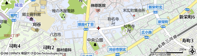 愛知県刈谷市銀座周辺の地図