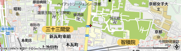 京都府京都市東山区東瓦町694周辺の地図