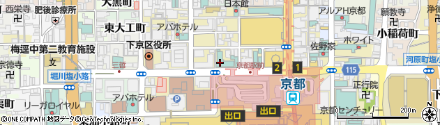 京都新阪急ホテル周辺の地図
