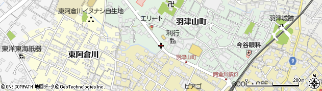 三重県四日市市羽津山町周辺の地図