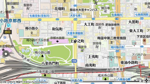 〒600-8248 京都府京都市下京区上中之町の地図
