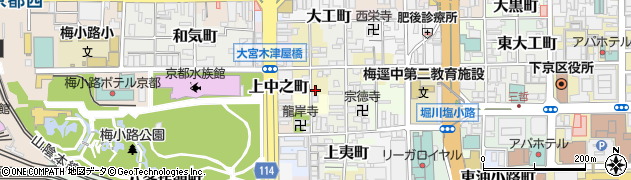 京都府京都市下京区上糀屋町55周辺の地図