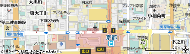 小川珈琲 京都駅中央口店周辺の地図