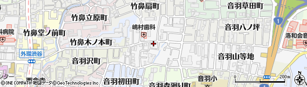 京都府京都市山科区音羽前出町周辺の地図