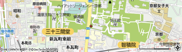 京都府京都市東山区東瓦町695周辺の地図
