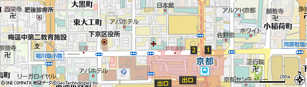 京都新阪急ホテル宿泊予約周辺の地図