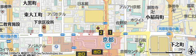 大起水産寿司セミナー　京都タワーサンド店周辺の地図