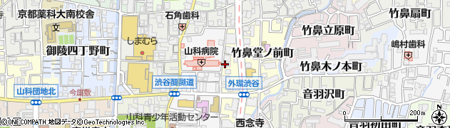 京都府京都市山科区竹鼻堂ノ前町18周辺の地図
